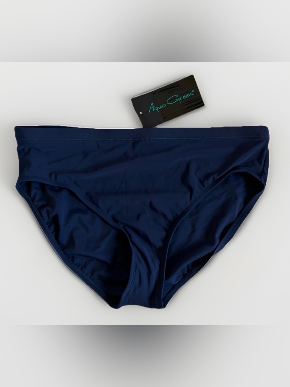 NWT Navy Blue High Waisted Bikini Bottom Briefs Swimwear Women XL Beachy Summer